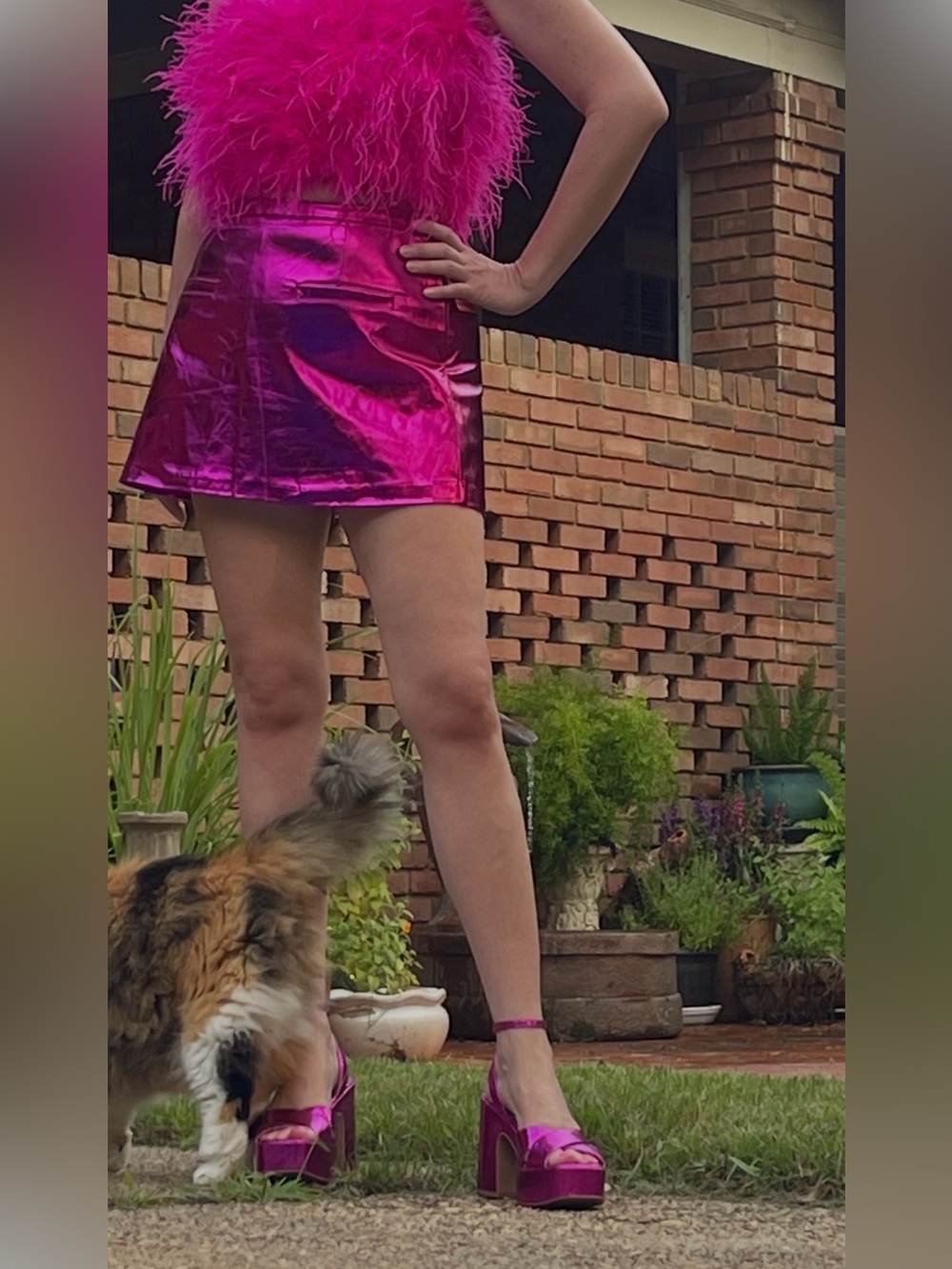 Buddy Love Chelsea Metallic Fuchsia Women’s Skort size small